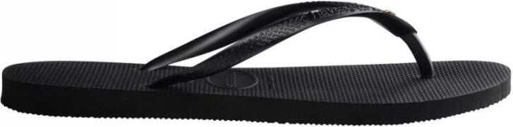 HAVAIANAS Teenslippers Dames Slim Crystal Sw Ii Maat: 31 32 Materiaal: Rubber Kleur: Zwart