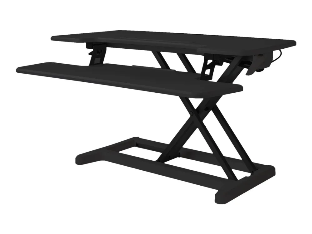Bakker Elkhuizen Adjustable Sit-Stand Desk Riser 2 - Stativ - for LCD-display/PC-udstyr - sort - skrivebordsstander