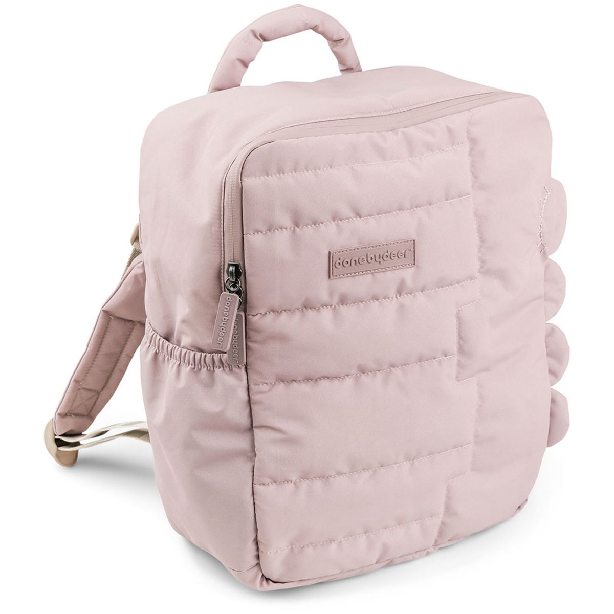 Done by DeerDone by Deer   Quilted Kinder Rucksack croco powder