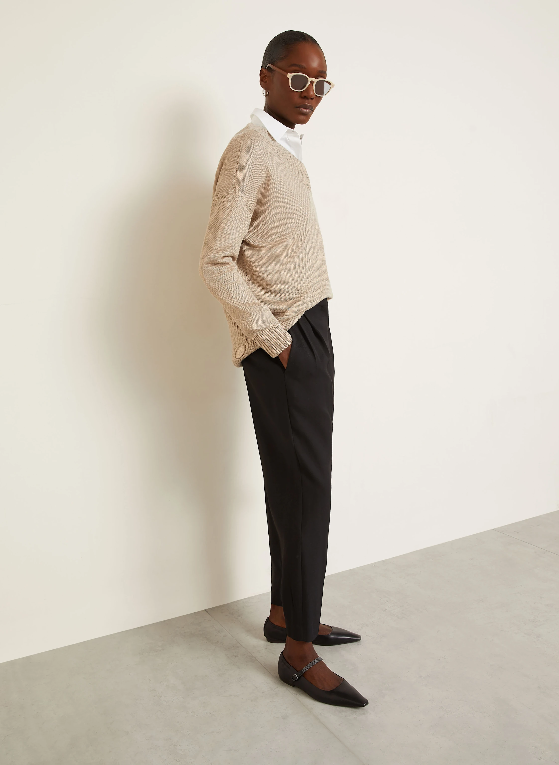 BRUNELLO CUCINELLI Hose mit Schmuckperlen