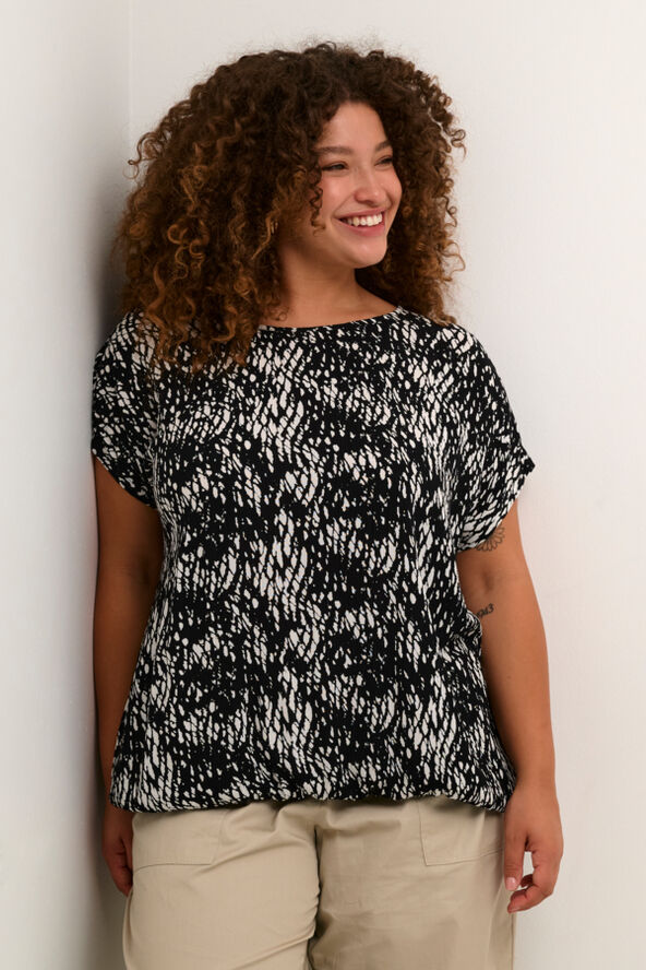 Kaffe Curve KCami Stanley Printed x Black/white graphic snake