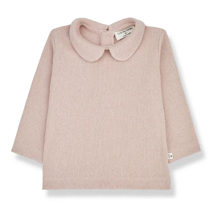 1+ in the family Blouse Col Claudine Côtelée Angelica | Rose pâle
