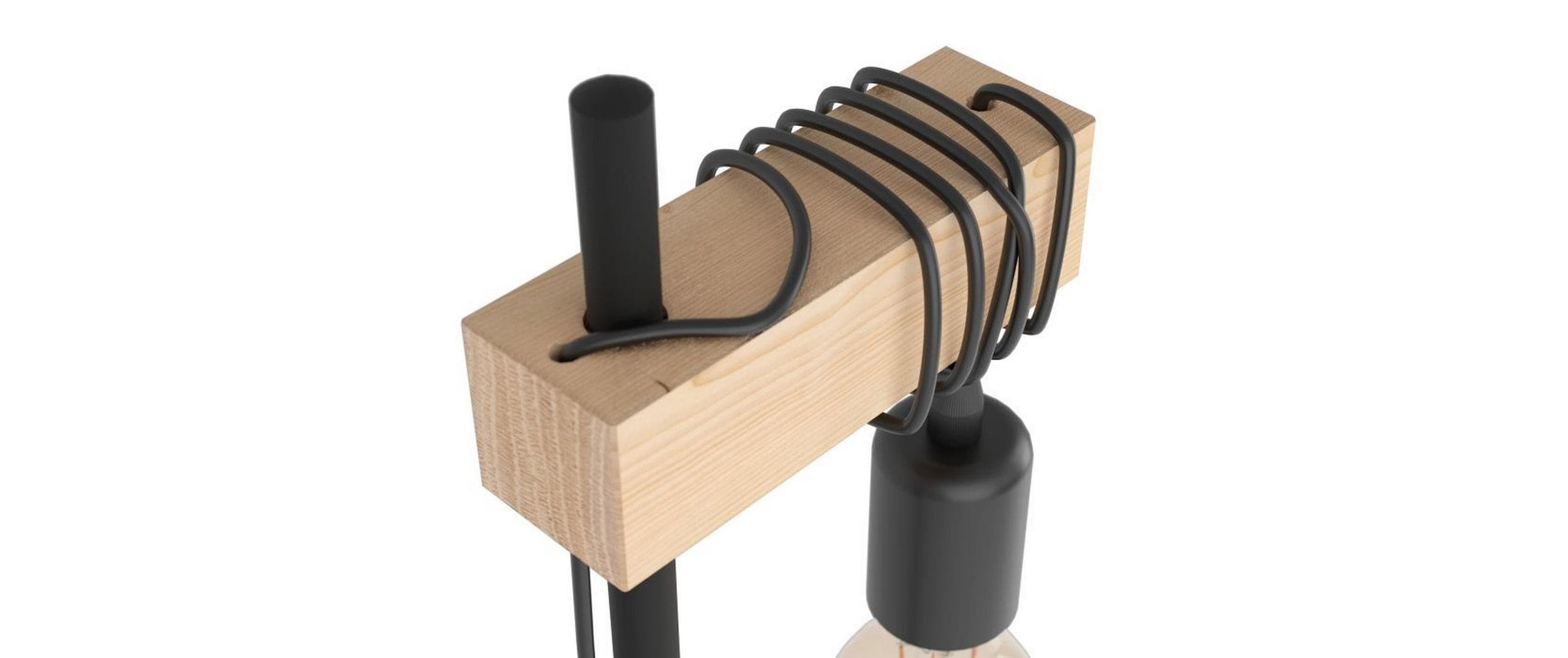 EGLO LED Tischleuchte »TOWNSHEND exkl E27 1x10W« E27 Holzart: Kiefer (Neuseeland)