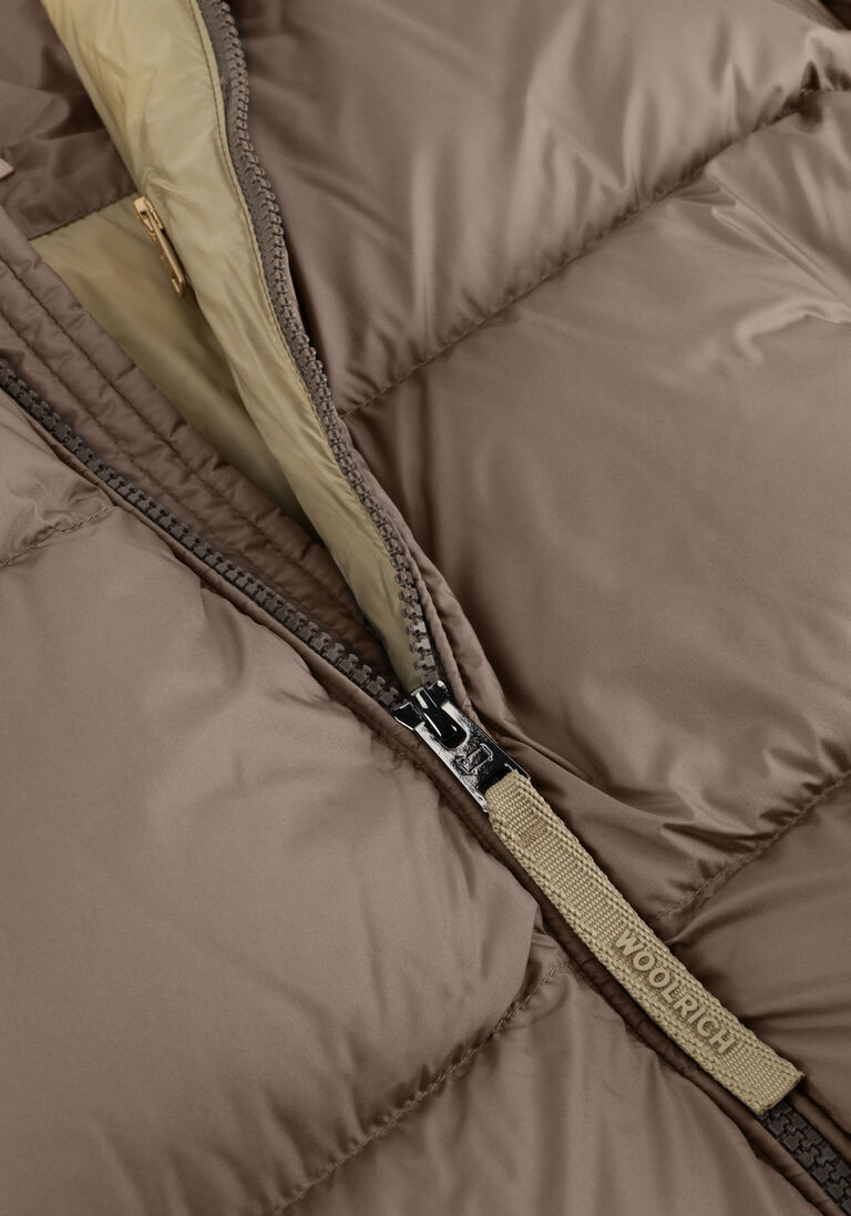 taupe woolrich gewatteerde jas cloud eagle jacket