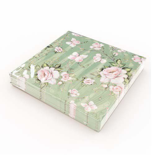 Kaffserviett Rosa roser 20-pack Gullers