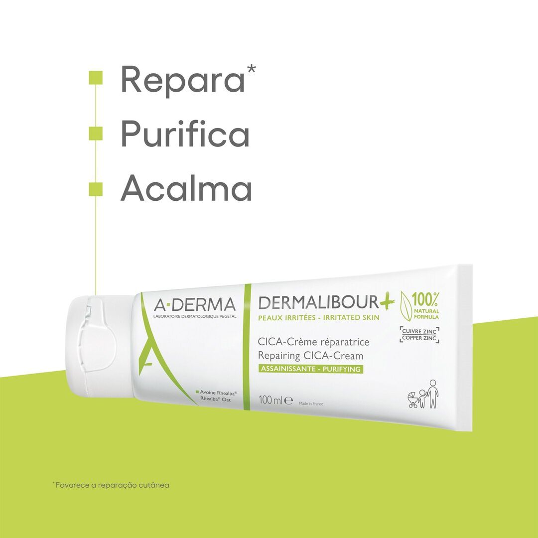 Dermalibour + - Creme reparador purificante CICA - 100ml