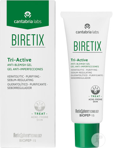 BiRetix Tri-Active Gel Anti-Imperfections Peaux à Imperfections Modérées Tube 50ml