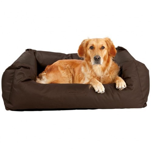 Cama de náilon marrom para cachorro