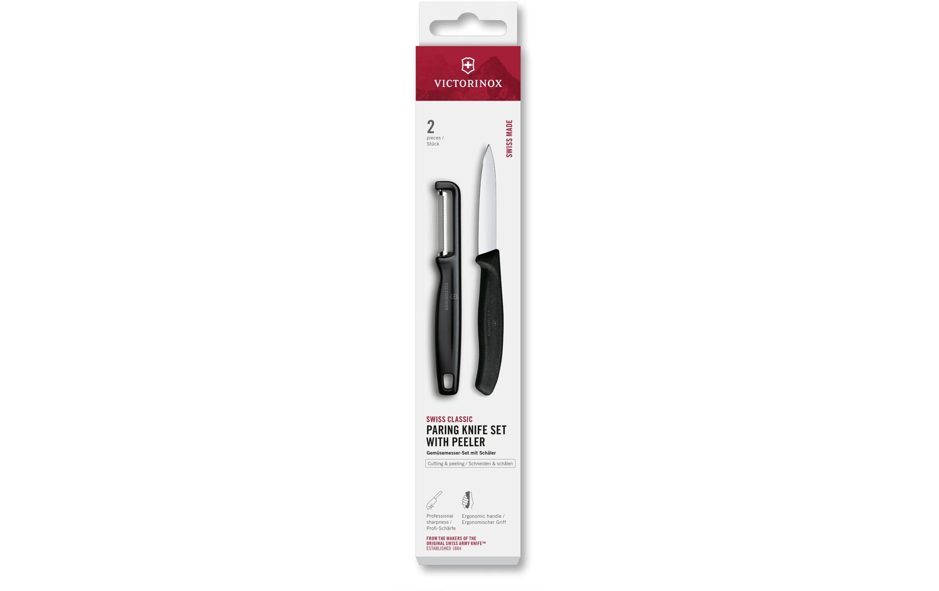 Messer-Set Swiss Classic, SchwarzGemüsemesser mit I-Schäler