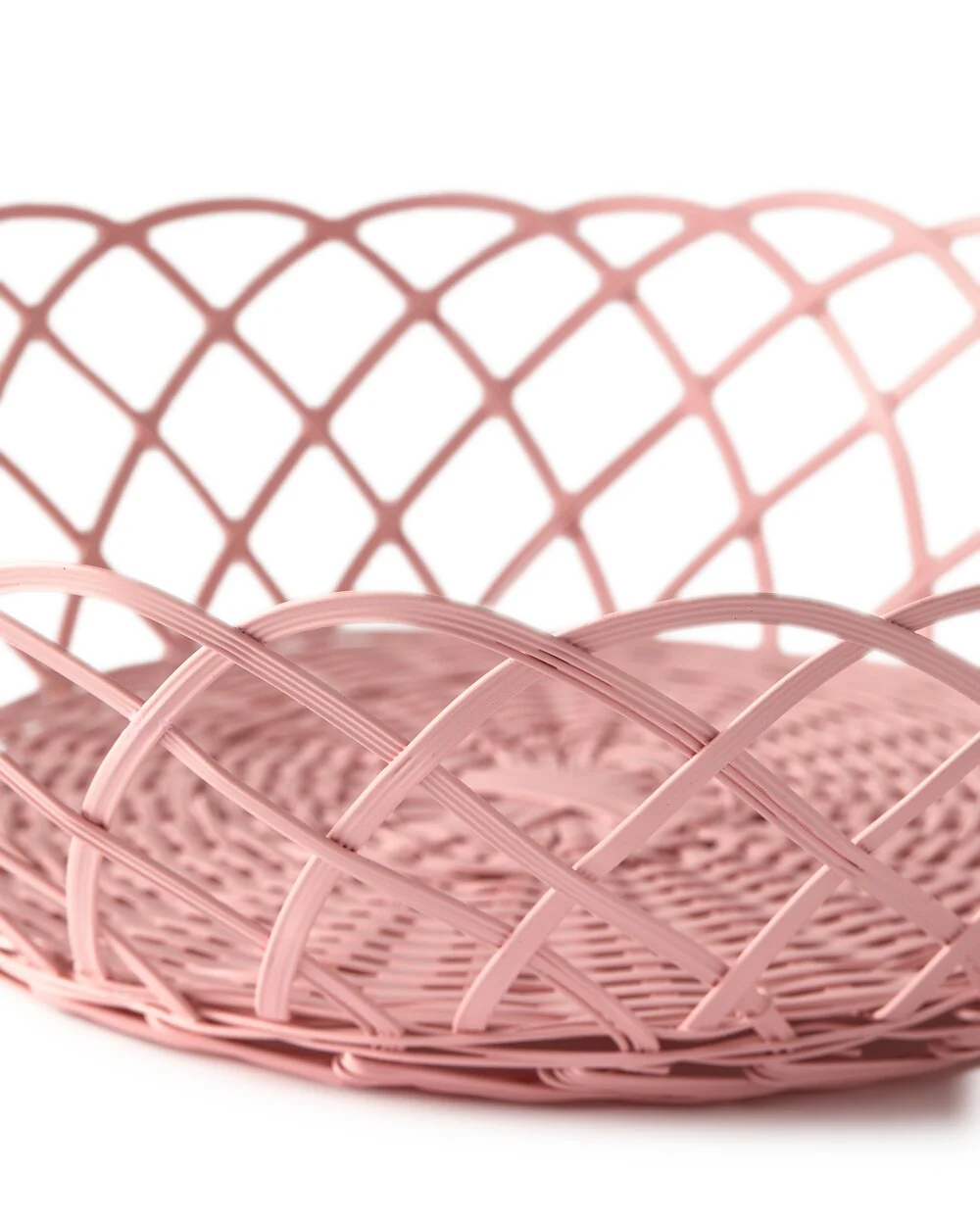 POLSPOTTEN  Bakkie Lace kurv, Light Pink - stor