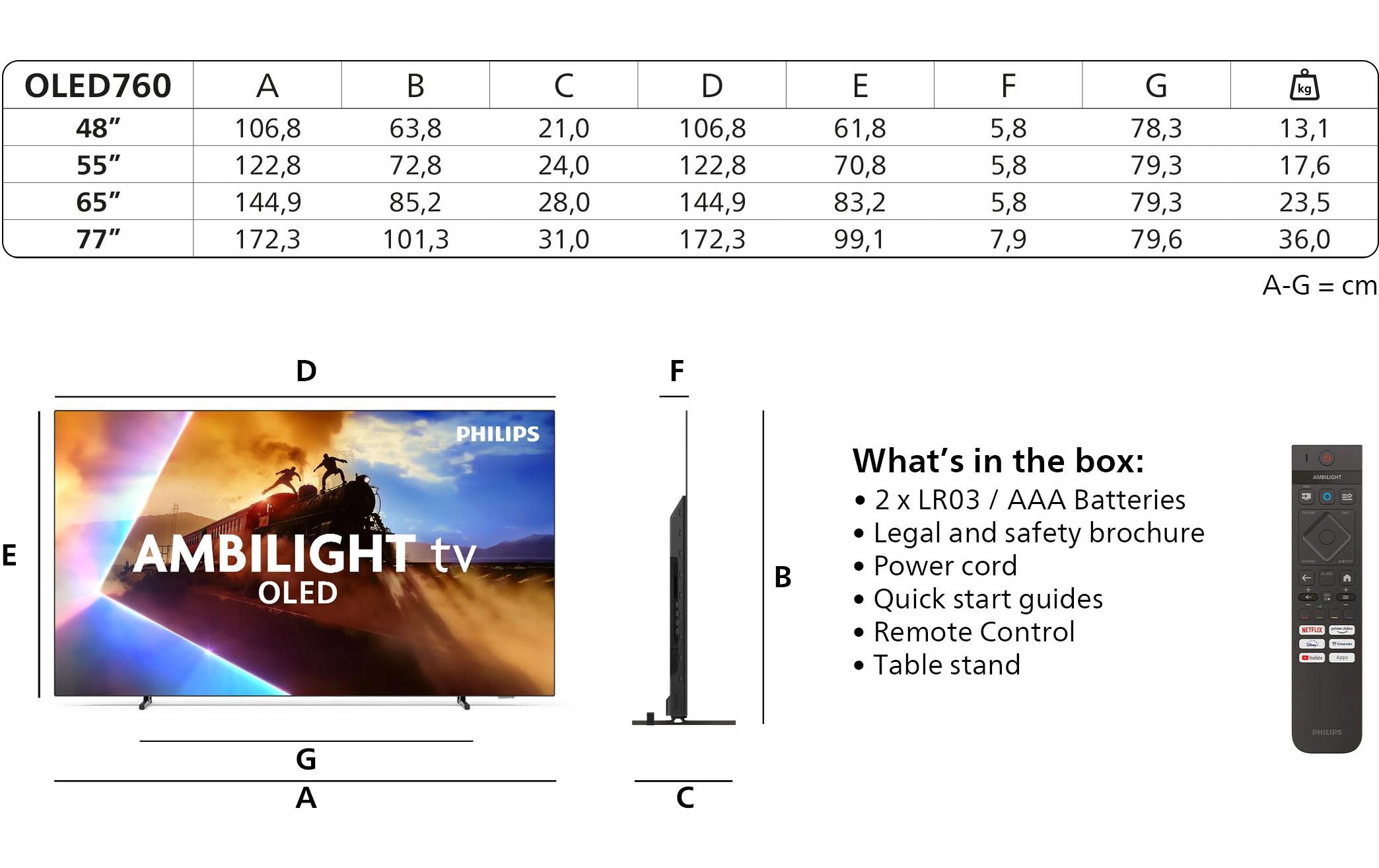 TV 77OLED760/12 77