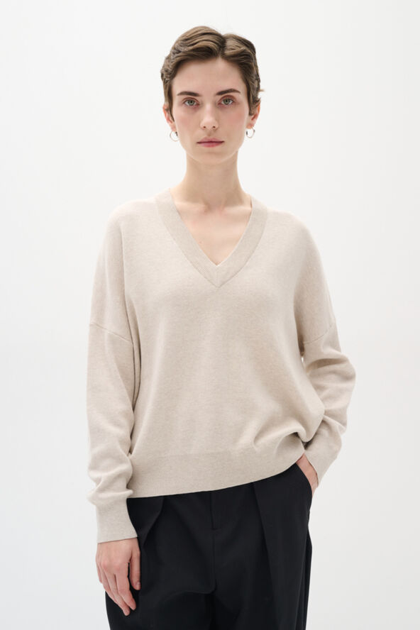 InWear FosterIW V-neck Simply taupe melange