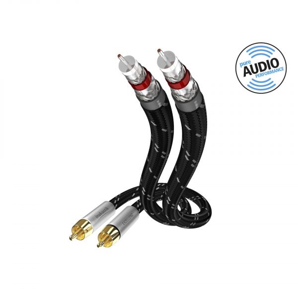 In-akustik Cabo de Audio Stereo Rca Para Rca de 0.75m