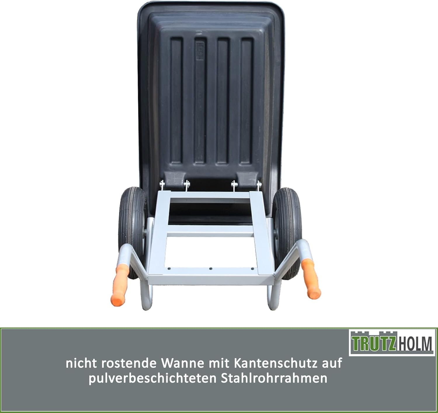 Tipper255 Kippkarre Hofkarre Mistkarre Großmulden-Kippkarre 260 Liter 200 kg Traglast Silber/ Grau