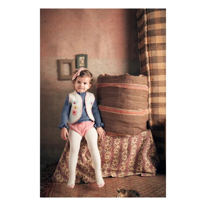 Louise Misha Gilet Brodé Main Sylna Bébé | Ecru