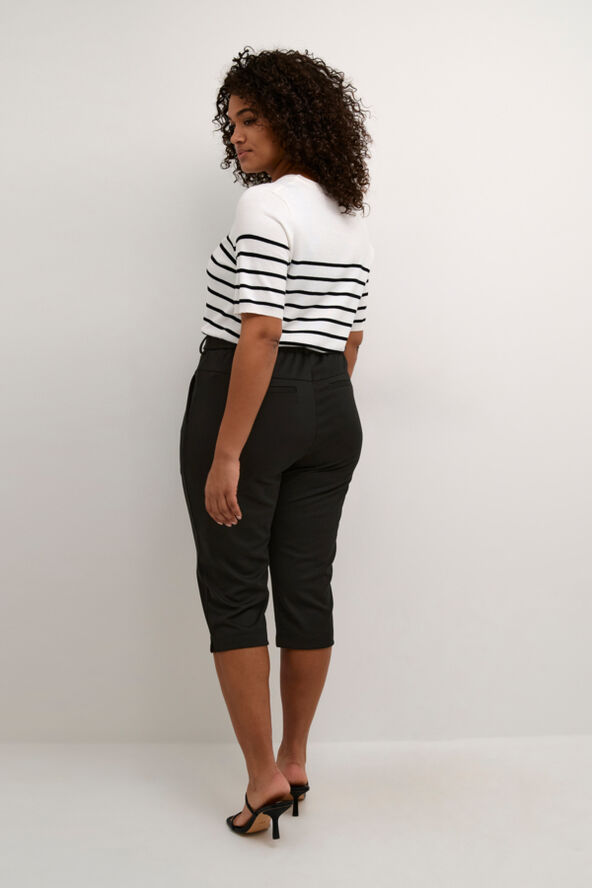 Kaffe Curve KCjenna Belt Capri Pants Black deep