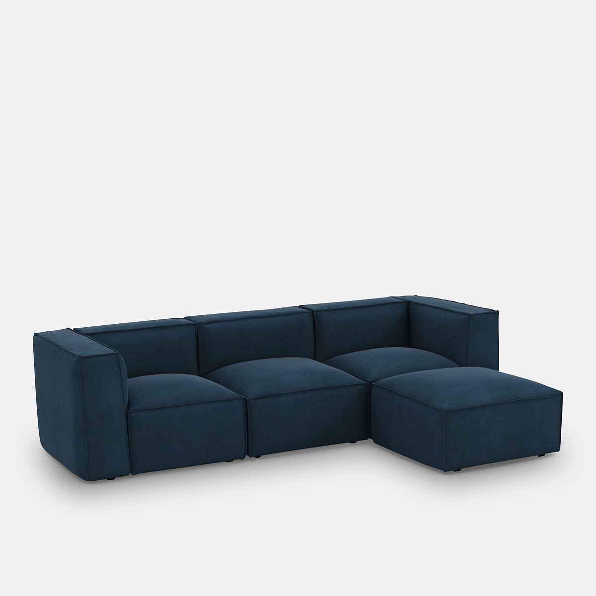 LA REDOUTE INTERIEURS<br>Sofá modular canelado de veludo, Seven