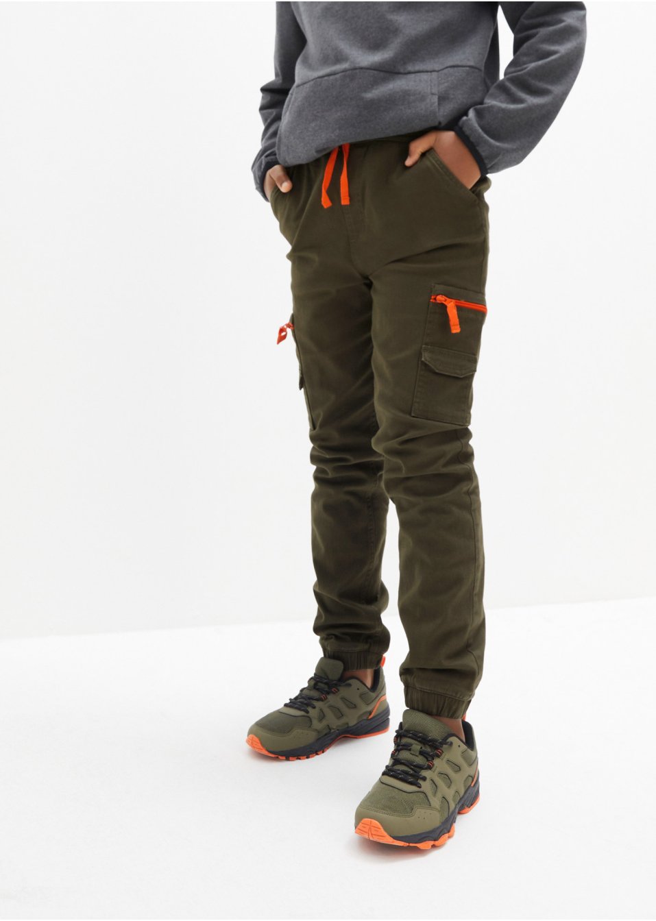 Pantalon cargo garçon doublé, Regular Fit