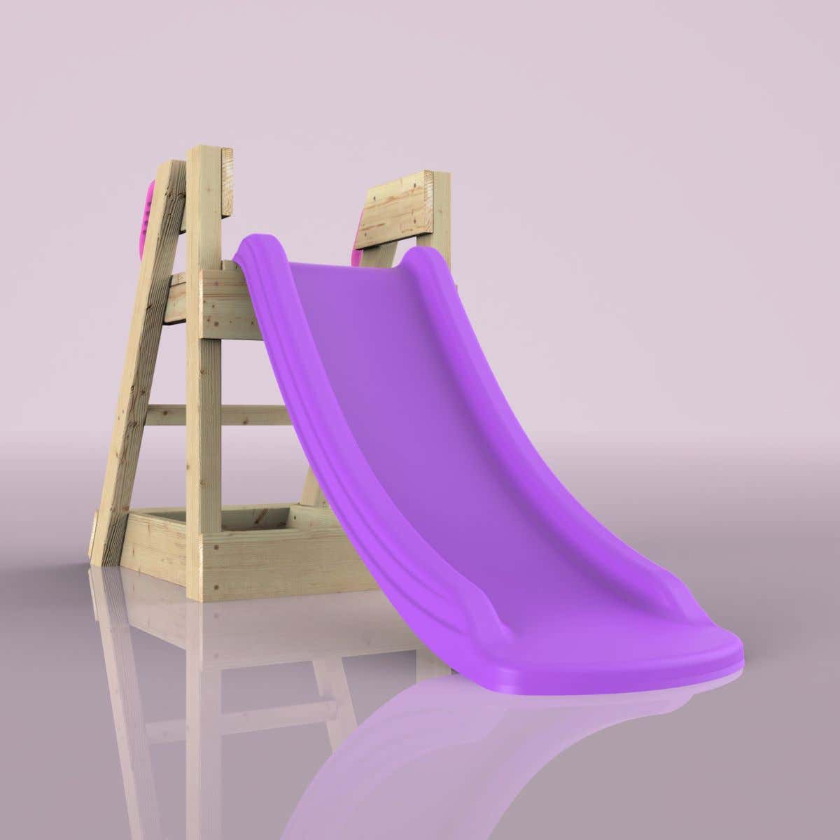 REBO Glijbaan IJsbeer 120 cm Houten Speeltoren