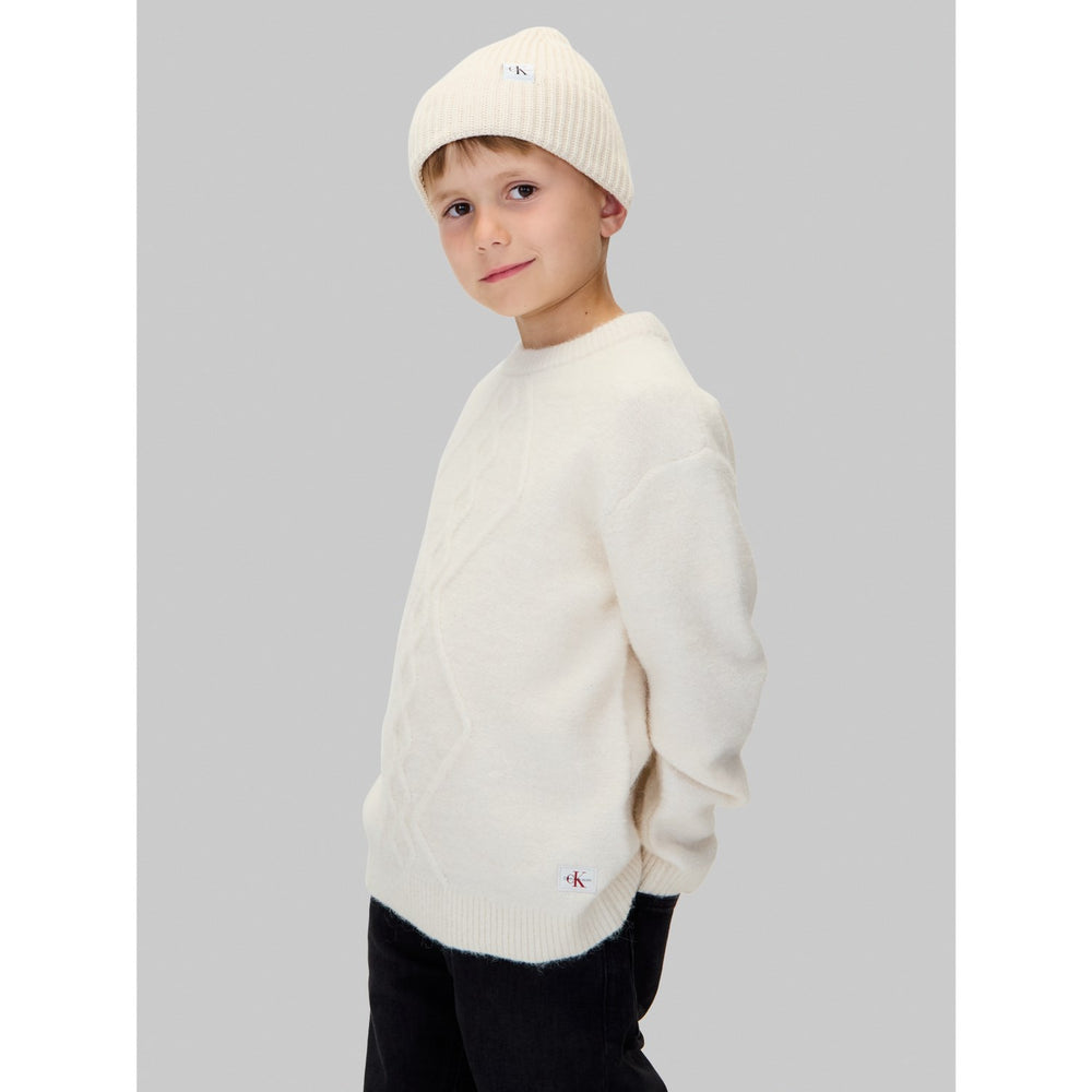Køb Calvin Klein Whitecap Gray Fluffy Sweater