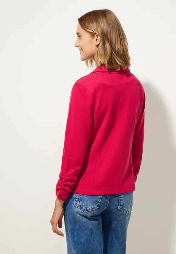 Basic Blazer mit Raffungen - carmine red