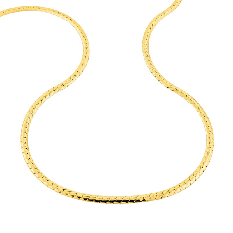 Bracelet Femme 18 cm - Maille Anglaise - Or 18 Carats - Largeur 3mm