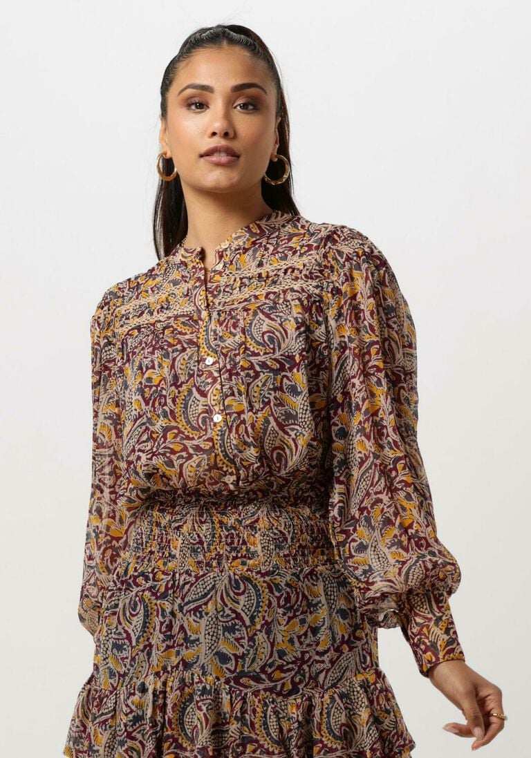 AAIKO bruine aaiko blouse daimy oriental vis 520