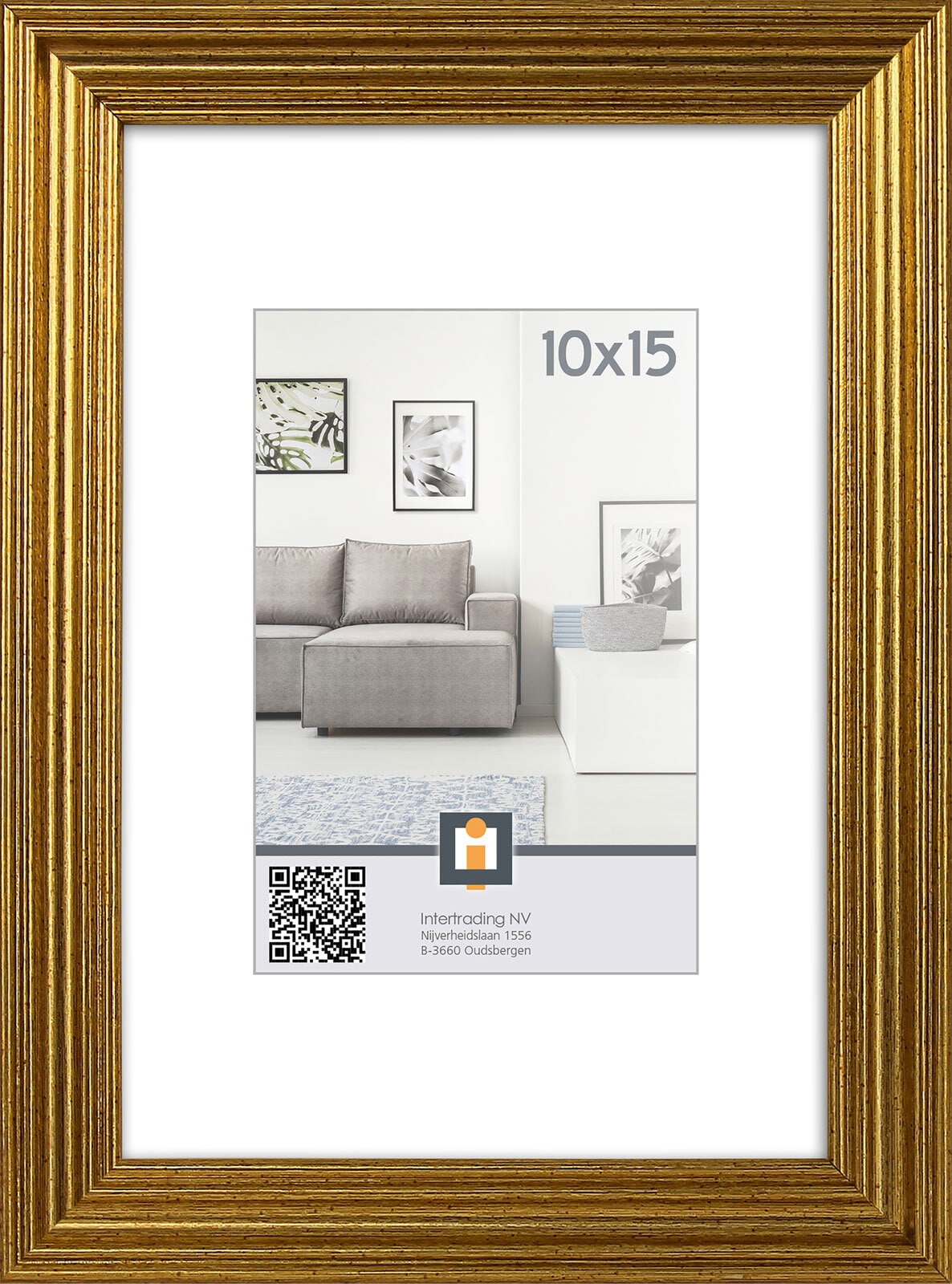 INTERTRADING Bilderrahmen SALERNO 10 x 15 cm goldfarbig