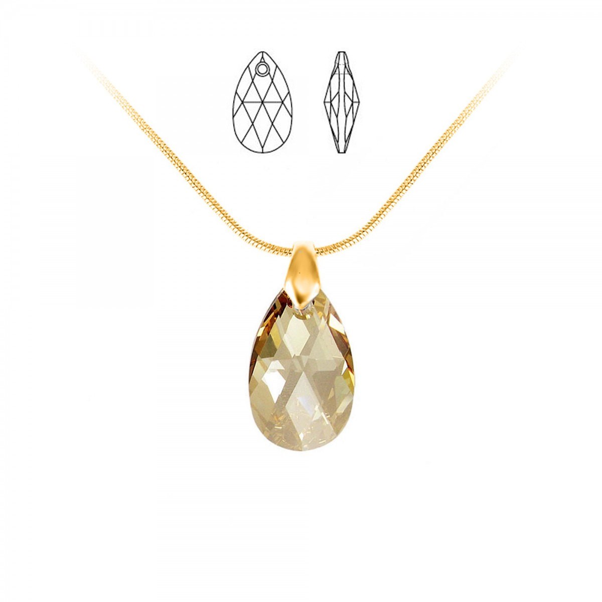 Collier SC Crystal orné de Cristaux scintillants