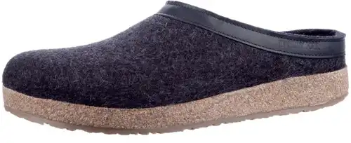 Haflinger donkergrijs 713001 - maat 43 pantoffer grijs - maat 43 Calandschoen