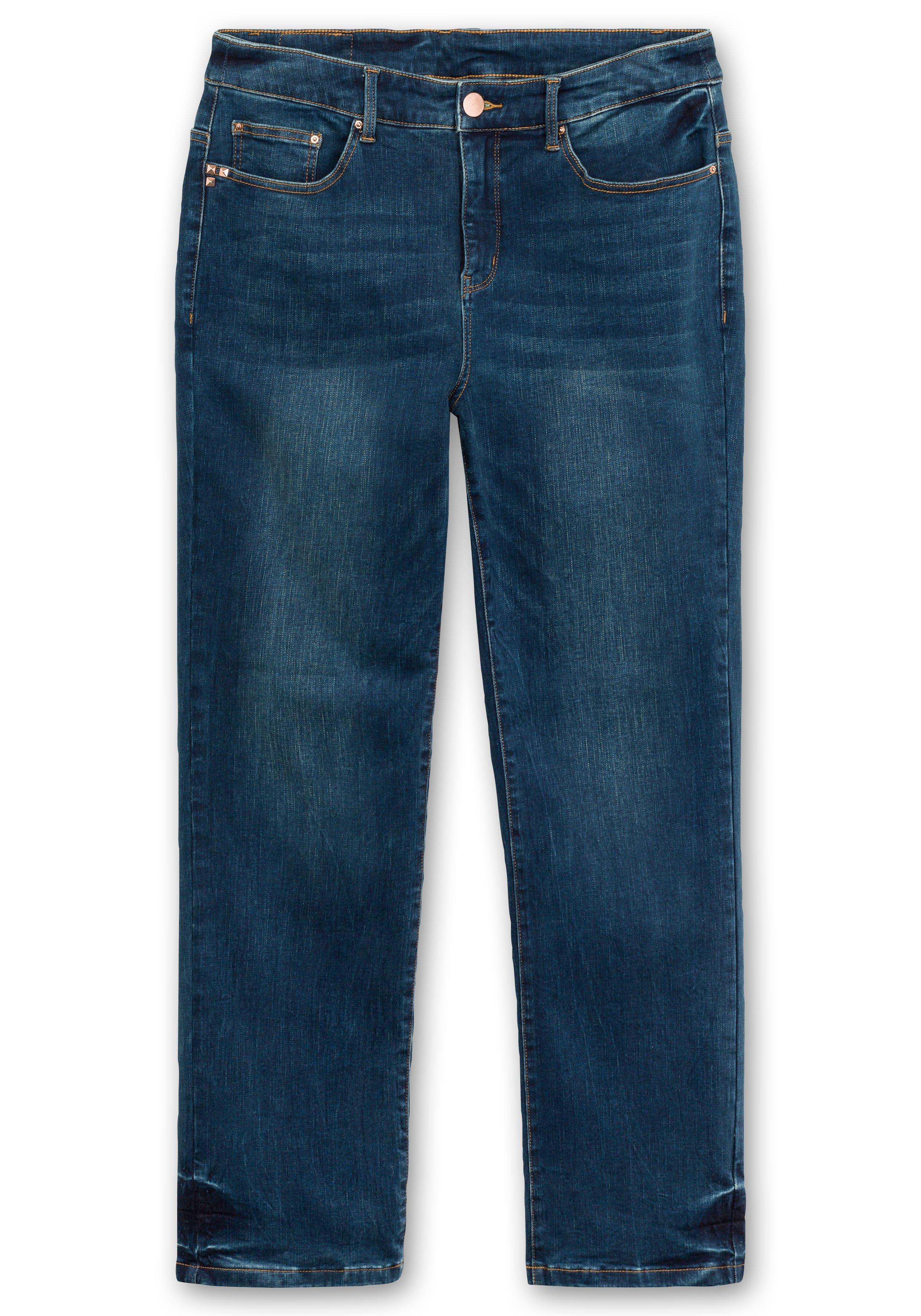 Gerade Stretch-Jeans mit Bodyforming-Effekt
