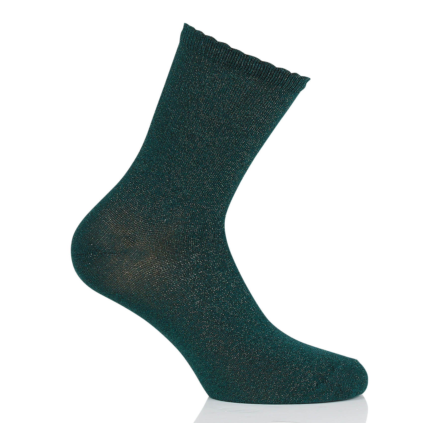 SEBBY - Chaussettes à fils métallisés en coton mélangé | Vert