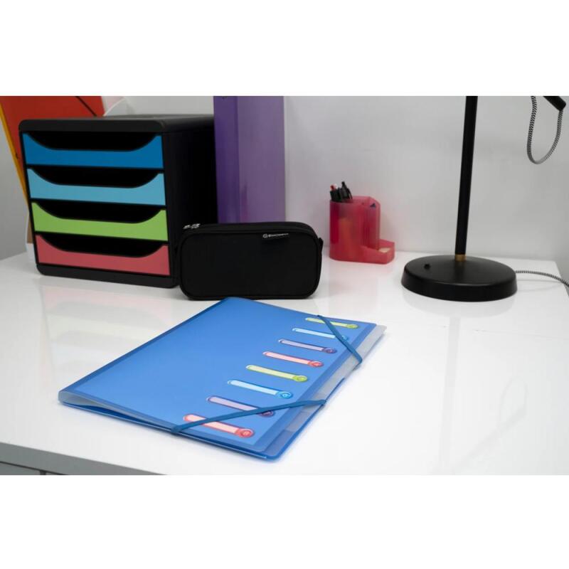 Trieur polypropylène 3 rabats Chromaline 8 compartiments