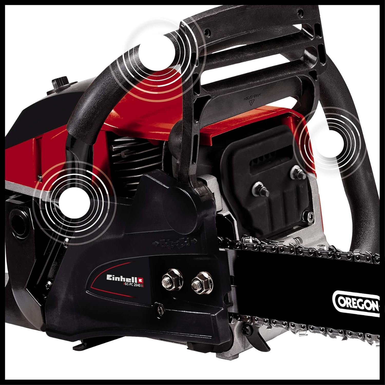 Einhell Benzin Kettensäge GC-PC 2040 I (2 KW, 40 Schwertlänge, 21 M/s Schnittgeschwindigkeit, Automatische Kettenschmierung, Inkl. Schwertschutz)