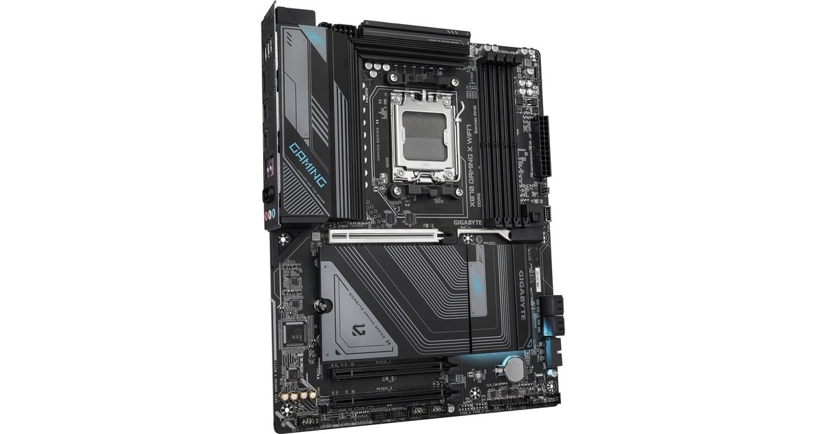 GIGABYTEX870 GAMING X WIFI7 socket AM5 moederbord  (Zwart/grijs, RAID, 2.5Gb-LAN, WLAN, BT, Sound, ATX)
