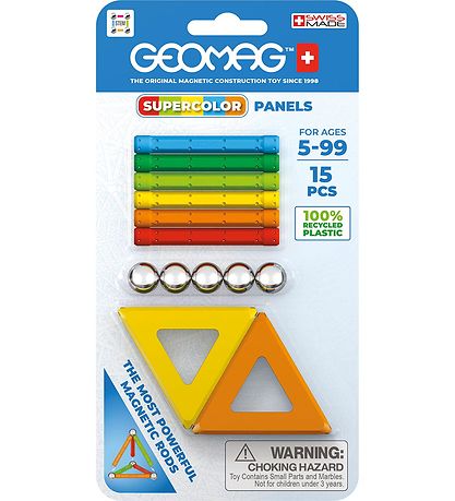 Geomag Magnetset - Supercolor Panels Recycled - 15 Teile