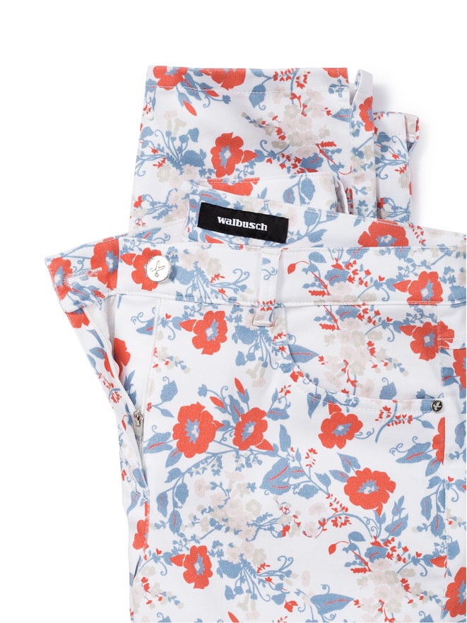 Extraglatt-Capri Blumendruck