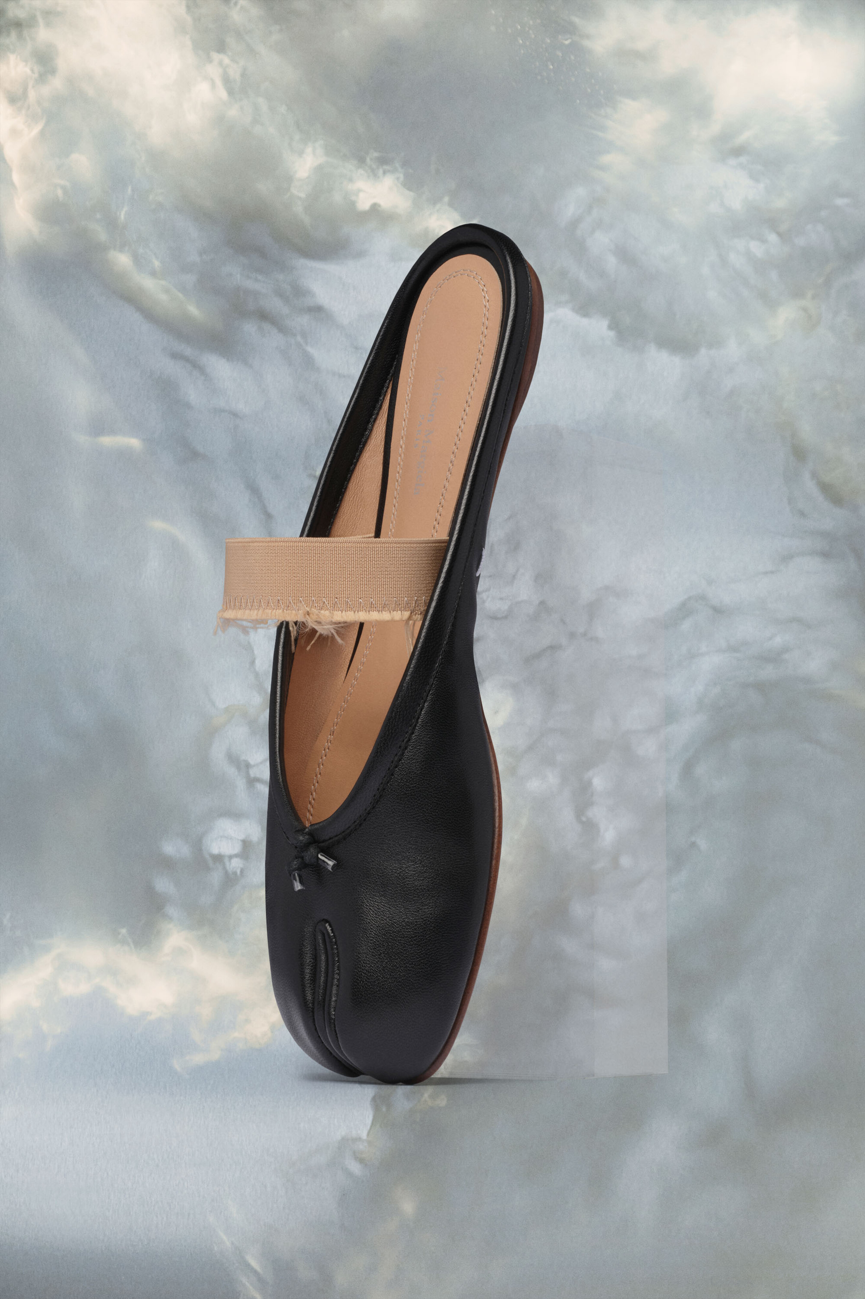 Mules Tabi à bande élastique Noir