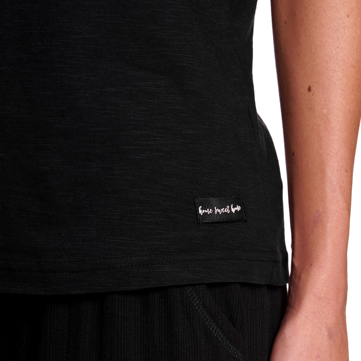Gina Benotti Damen T-Shirt aus Flammgarn schwarz