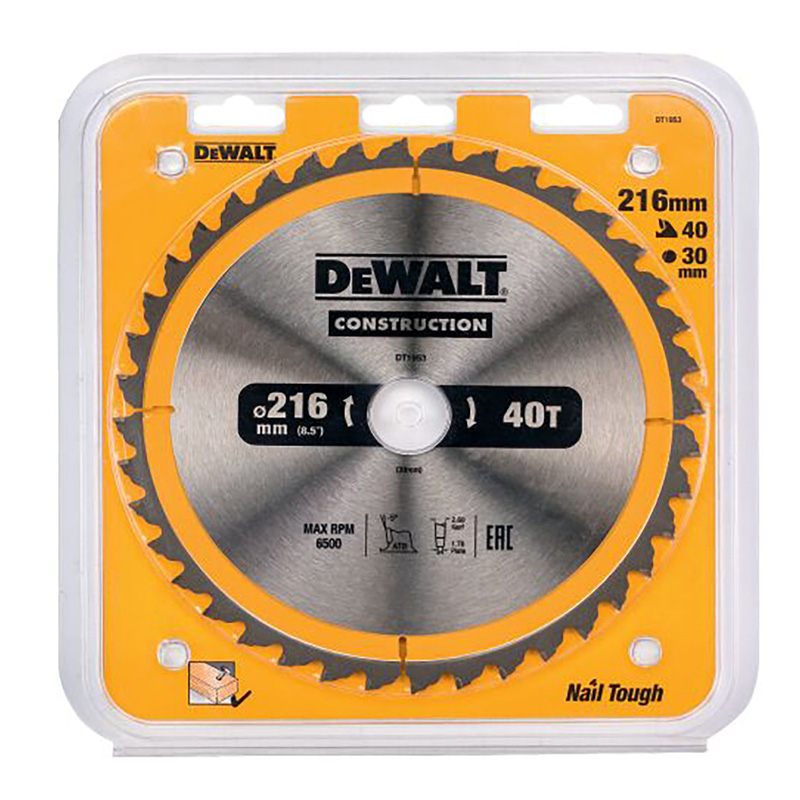 DeWALT cirkelzaagblad 216x30mm 40T DT1953-QZ