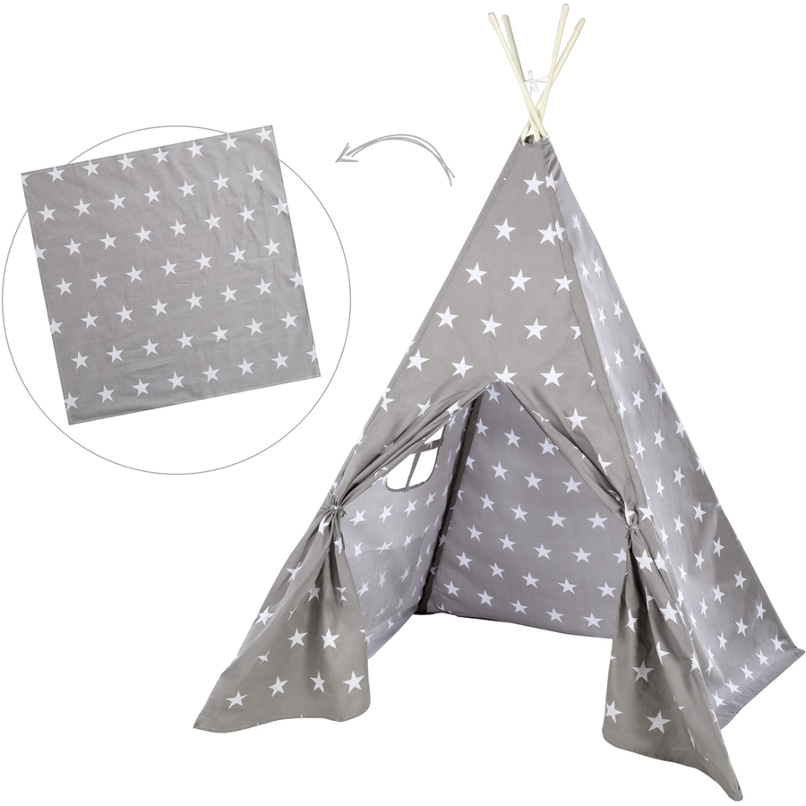 roba Indianerzelt Little Stars, grau