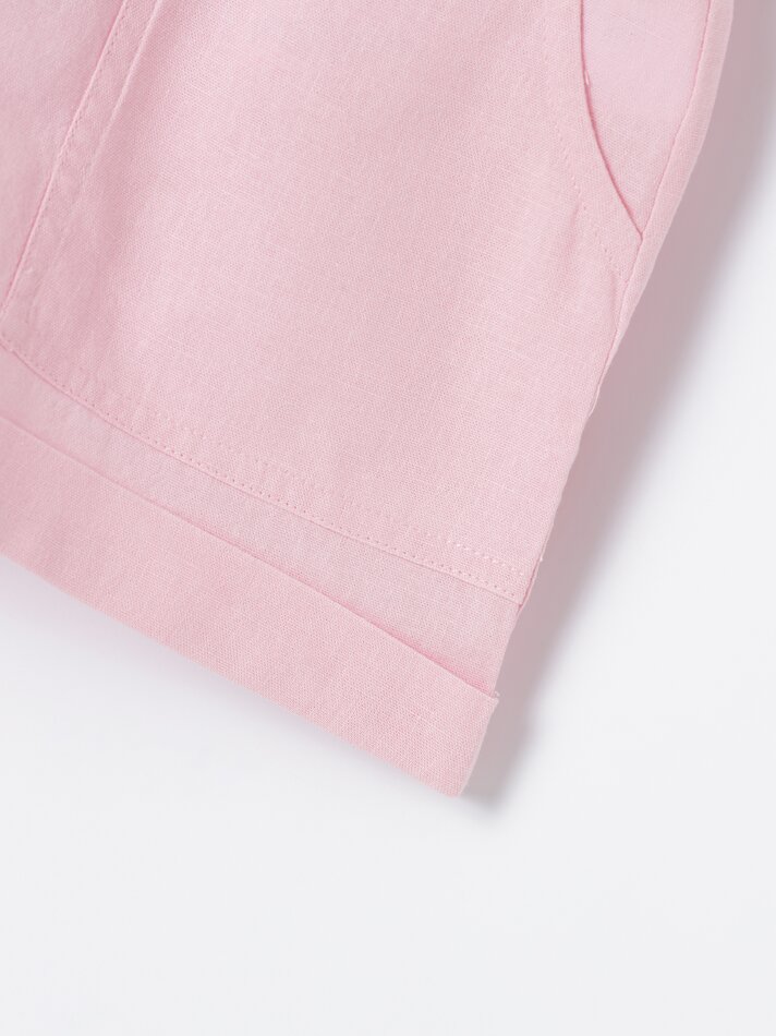 Shorts rústicos - Rosa pastel