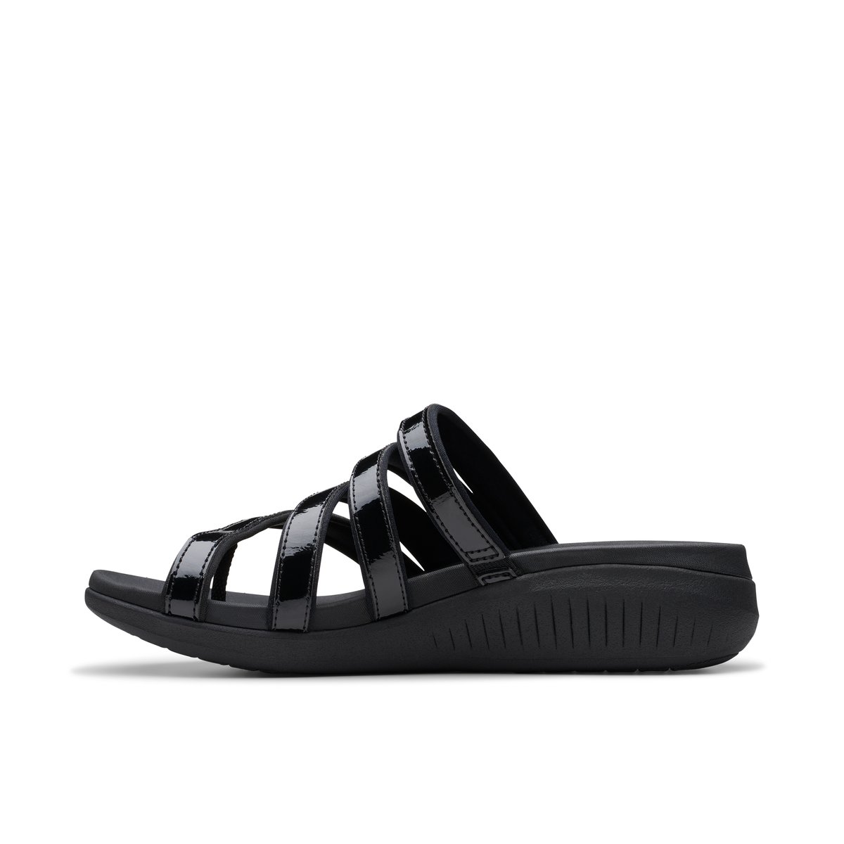 CLARKS-Glide_h_iris-Sandale athlétique - Talon plat - Noir