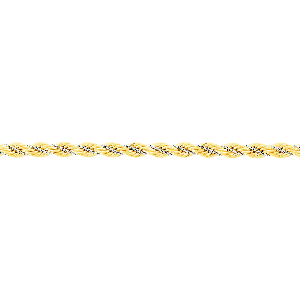 Bracelet Corde Et Venitienne Or Bicolore