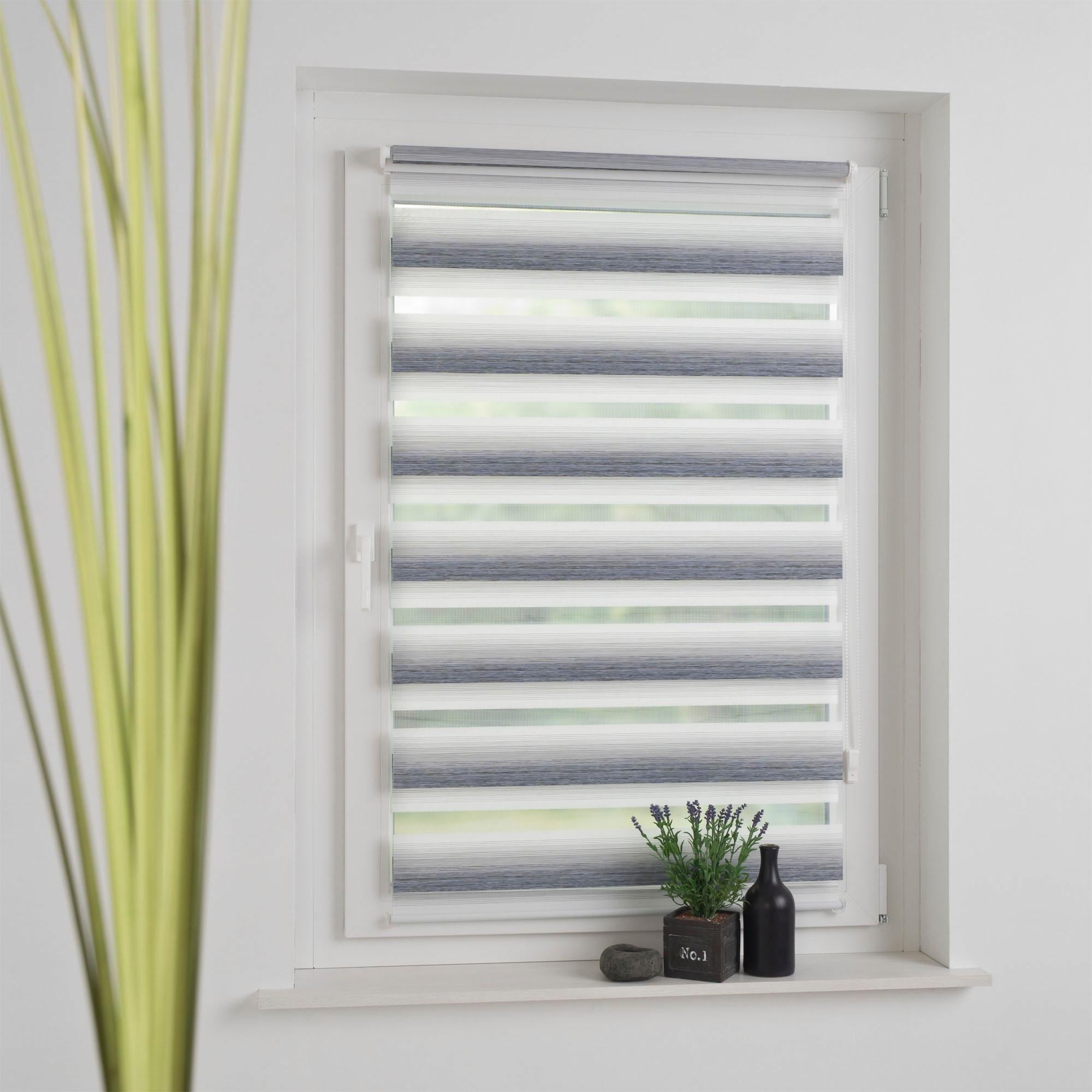 Liedeco Doppelrollo »Farbverlauf« Lichtschutz ohne Bohren