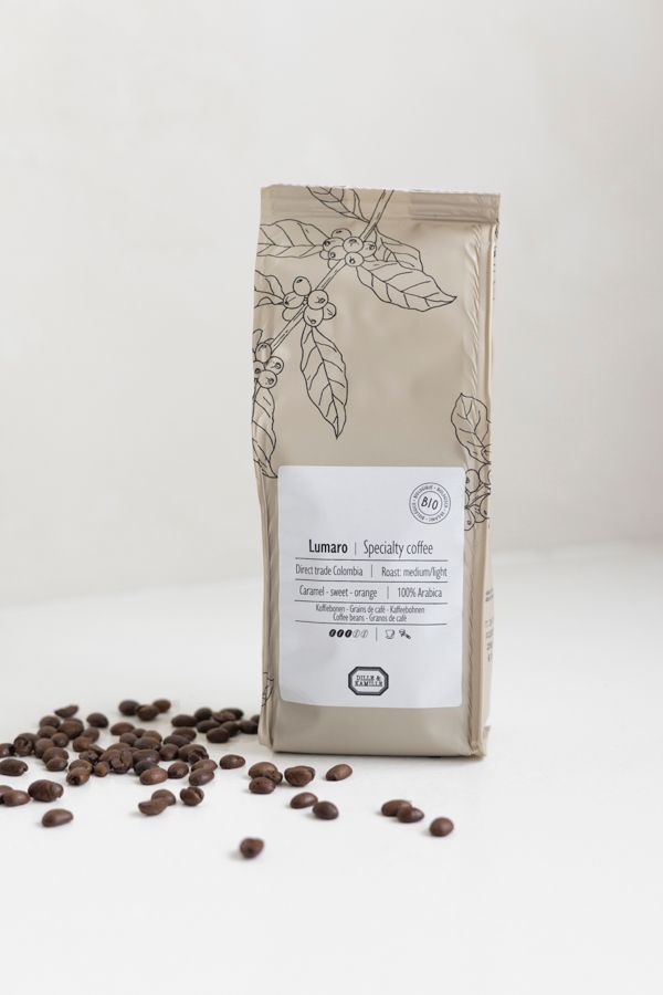Koffiebonen, biologisch, Lumaro Colombia, 250 gram