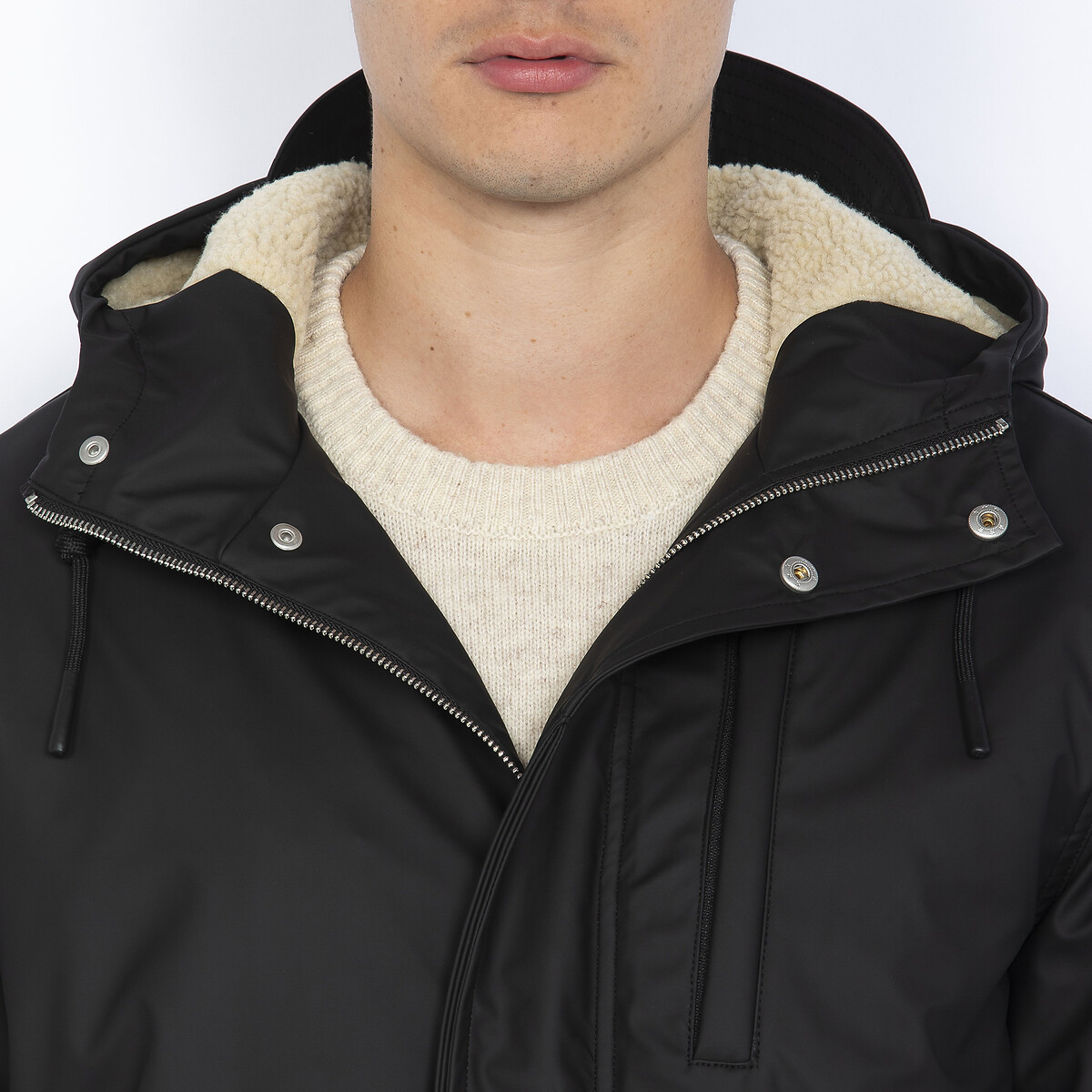 SCHOTT<br>Parka em tecido com revestimento de borracha Harvey