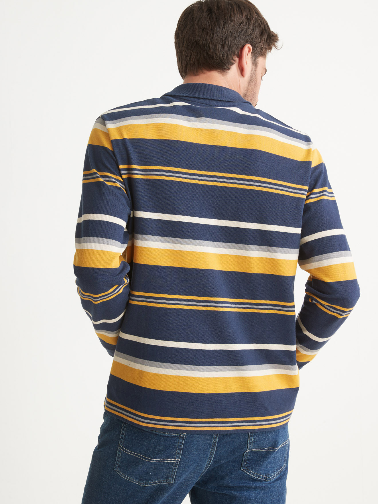 Polo manches longues maille piquée