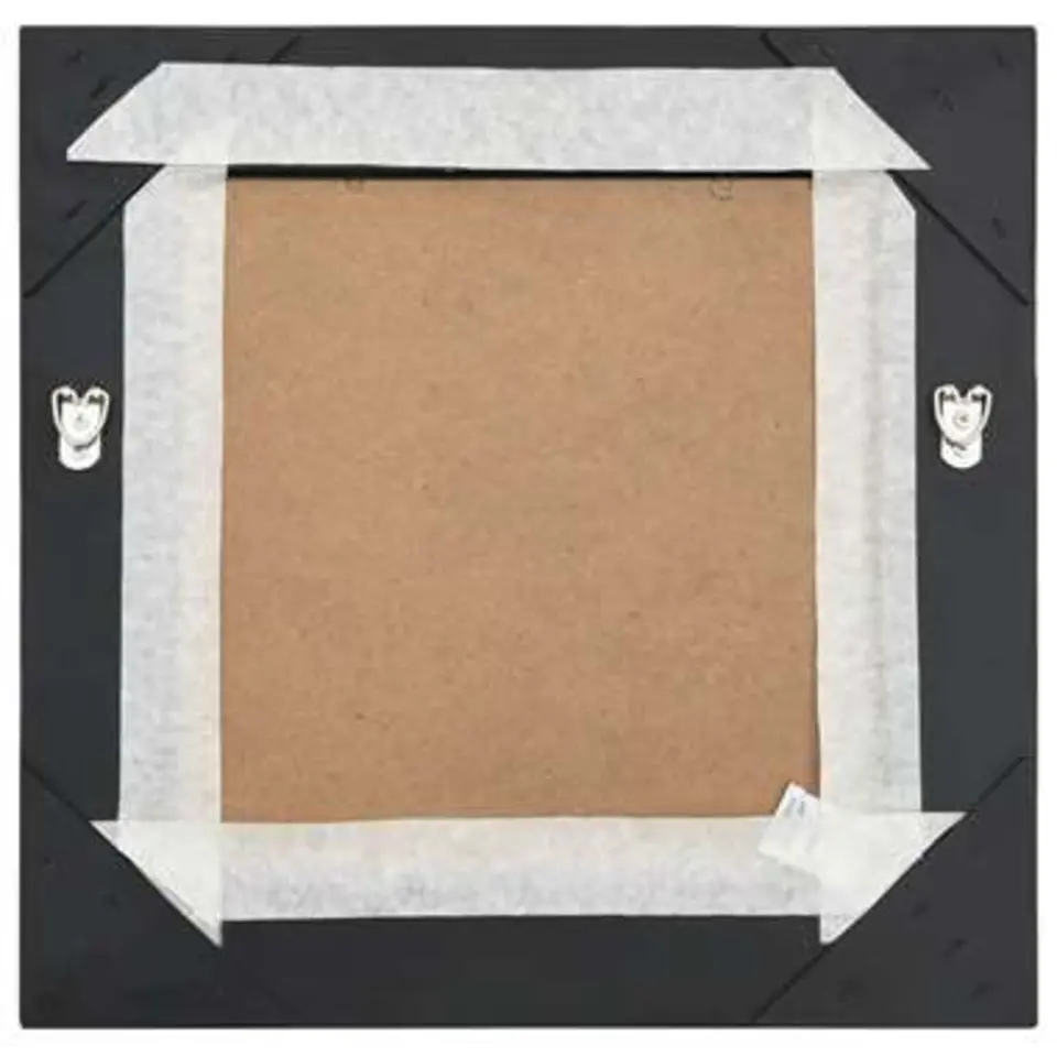 vidaXL - Wandspiegel - Zwart - Hout - 40 x 40 cm