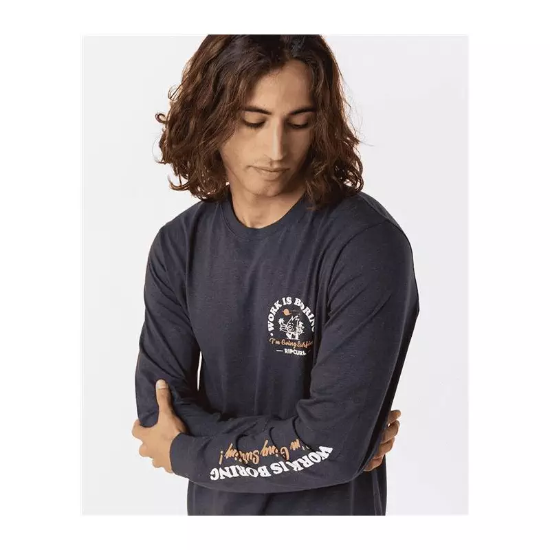 Teeshirt RIPCURL Shaper Ls Tee Washed Black